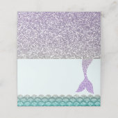 Mermaid Place Cards · Onder het Zee Tent Kaarten Plaatskaartje (Buitenkant ongevouwen)