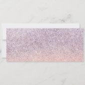 Mermaid Pool Faux Glitter Birthday Ticket Party Kaart (Achterkant)