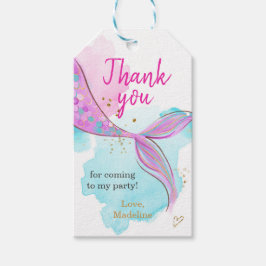 Mermaid Pool Party Hartelijk dank voor Labels met Cadeaulabel