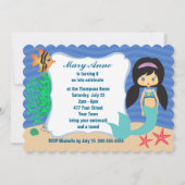 Mermaid Pool Party Kaart (Voorkant)