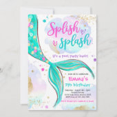 Mermaid Pool Party Pink Mermaid under Zee Kaart (Voorkant)
