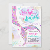 Mermaid Pool Party Pink Mermaid under Zee Kaart (Voorkant)