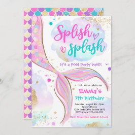 Mermaid Pool Party Pink Mermaid under Zee Kaart