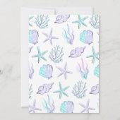 Mermaid Pool Party Summer Pool Birthday Kaart (Achterkant)