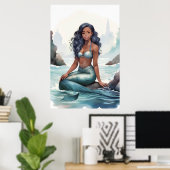 Mermaid Poster (Thuiskantoor)