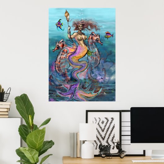Mermaid Poster (Thuiskantoor)