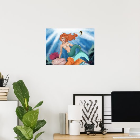 Mermaid Poster (Thuiskantoor)