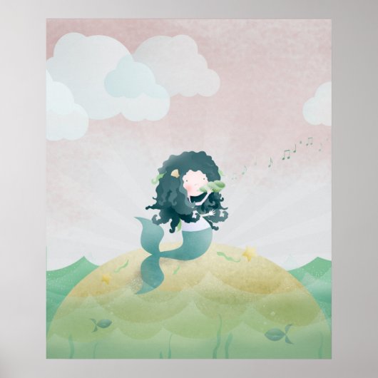 Mermaid - poster afdrukken (Voorkant)