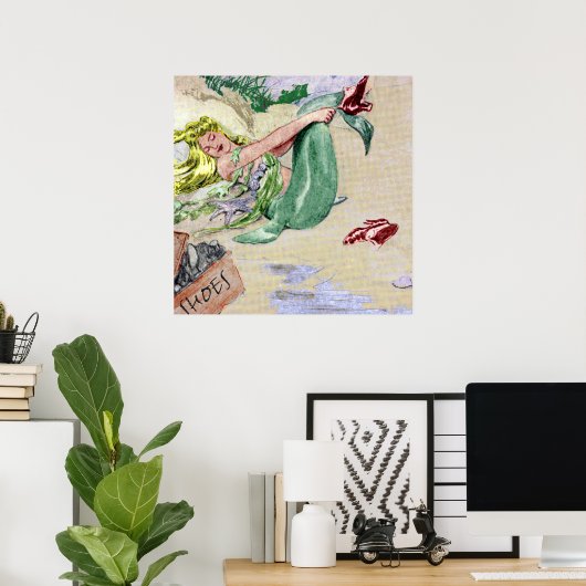  Mermaid Poster Wall Art (Thuiskantoor)