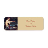 Mermaid Pre-Raphaelite Return Address Labels (Voorkant)