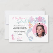 Mermaid Princess Adventure Verjaardag Bedankkaart (Voorkant)