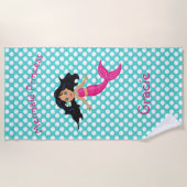 Mermaid Princess Beach Towel Strandlaken (Voorkant)