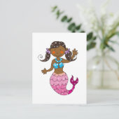 mermaid princess briefkaart (Staand voorkant)