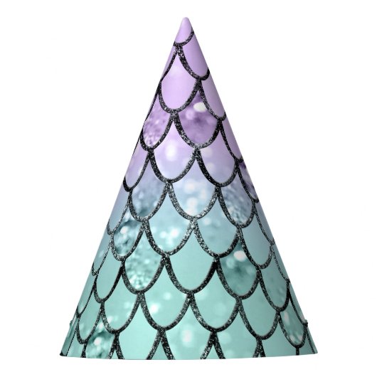 Mermaid Princess Glitter Scales #2 Feesthoedjes (Voorkant)