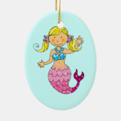 mermaid princess keramisch ornament (Achterkant)