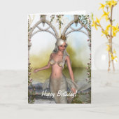 Mermaid Princess Of Atlantis Birthday Card Kaart (Gele Bloem)