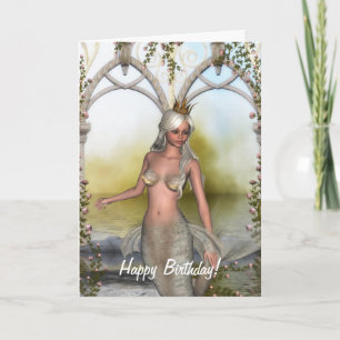 Mermaid Princess Of Atlantis Birthday Card Kaart