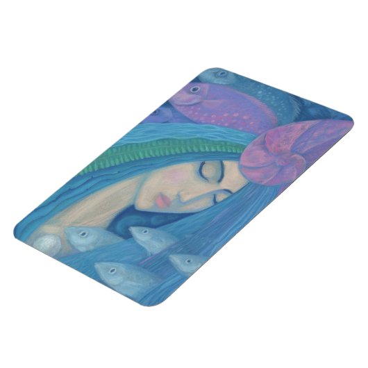 Mermaid Princess, underwater Fantasy, roze blauw Magneet (Linkerzijde)