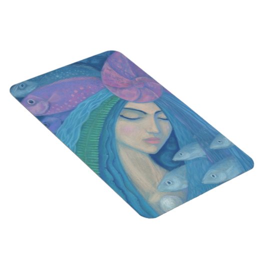 Mermaid Princess, underwater Fantasy, roze blauw Magneet (Rechterzijde)