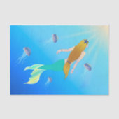  Mermaid Princess zwemt naar het oppervlak Tissuepapier (Voorkant)