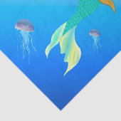  Mermaid Princess zwemt naar het oppervlak Tissuepapier (Detail)