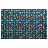 Mermaid Print Fabric Blue en Black Stof (Fat Quarter)