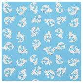 Mermaid Print Fabric Blue en White Stof (Swatch)