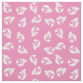 Mermaid Print Fabric Pink en White Stof (Swatch)