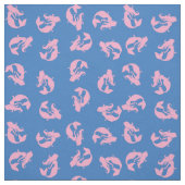 Mermaid Print Fabric Roze en Blauw Stof (Swatch)