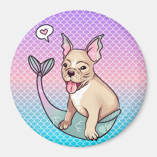 Mermaid Pup Magneet (Voorkant)