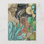 Mermaid Queen Mixed Media Collage Briefkaart (Voorkant)