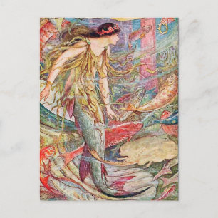 Mermaid Queen Nursery Rhyme Briefkaart