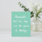 Mermaid Quote Briefkaart (Staand voorkant)