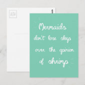 Mermaid Quote Briefkaart (Voorkant / Achterkant)