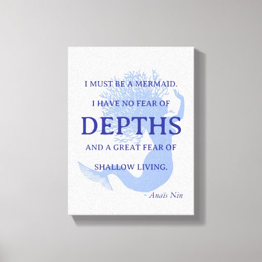 Mermaid Quote Canvas Afdruk (Voorkant)