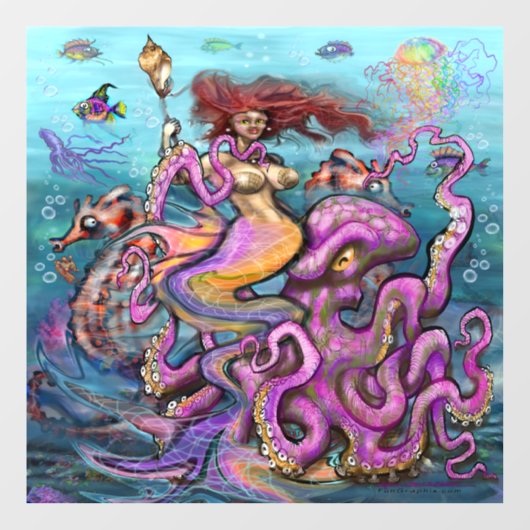 Mermaid Raamsticker (Vel)