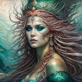 Mermaid Red Hair Queen v1 Tissuepapier