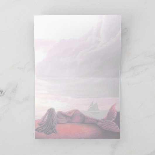 Mermaid Rendezvous Wenskaart Kaart (Binnen)