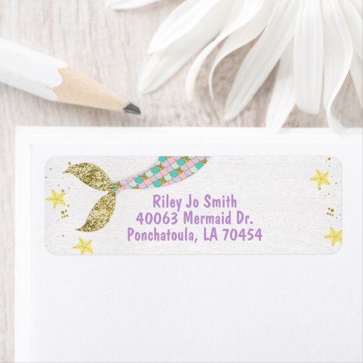 Mermaid Return Address Labels (Insitu)