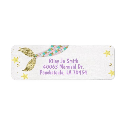 Mermaid Return Address Labels (Voorkant)