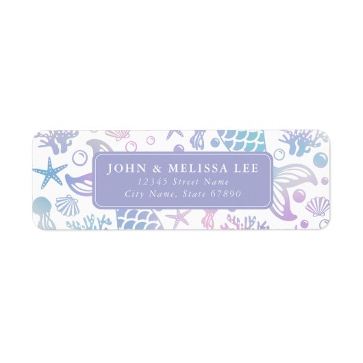 Mermaid Return Address Labels (Voorkant)