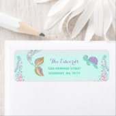 Mermaid Return Address Labels Mermaid Party (Insitu)