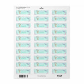 Mermaid Return Address Labels Mermaid Party (Full Sheet)