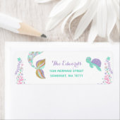 Mermaid Return Address Labels Mermaid Party (Insitu)