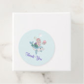 Mermaid Riding a Dolphin under Zee Dank u Bedankjes Labels (In situ)