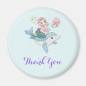 Mermaid Riding a Dolphin under Zee Dank u Magneet (Voorkant)
