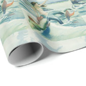 Mermaid Riding Zee Serpent Thunder_Cove Cadeaupapier (Rol Hoek)