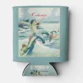 Mermaid Riding Zee Serpent Thunder_Cove Can Cool Blikjeskoeler (Voorkant)