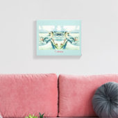 Mermaid Riding Zee Serpent Thunder_Cove Canvas Afdruk (Insitu (Woonkamer))