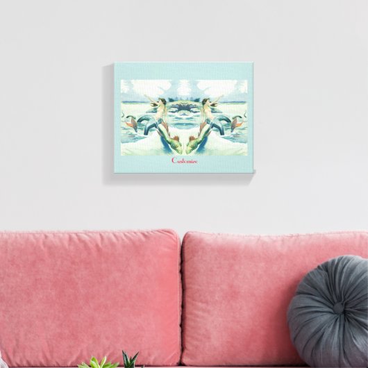 Mermaid Riding Zee Serpent Thunder_Cove Canvas Afdruk (Insitu (Woonkamer))